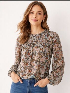 LOFT Floral Blouse
